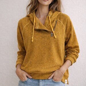 Converse Asymmetrical 1/4 Zip Hoodie Sweatshirt | Size XS